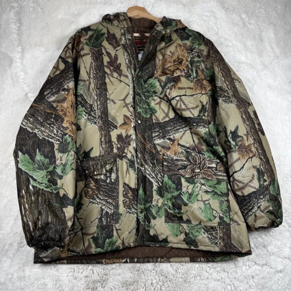 Stearns Other - Stearns Jacket Realtree Camo Jacket Hooded Large Dry Wear Hunting Fleece Lined